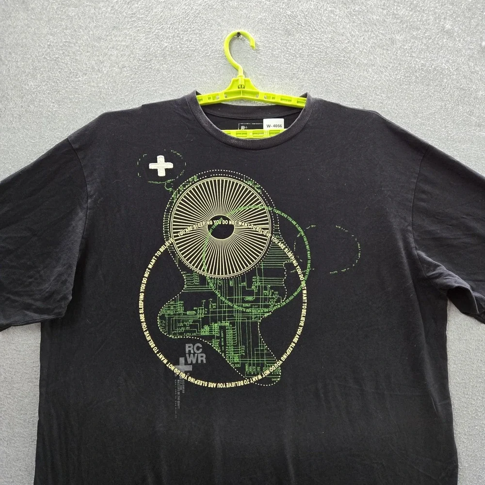 Polarwear Men Shirt 4X Black Graphic Abstract Diagram Short Sleeve Logo